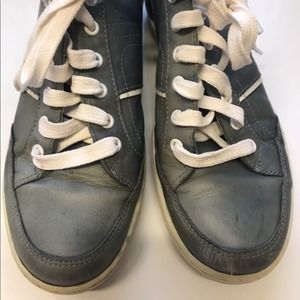 Philip Davidson Leather Sneakers in Gray Size 38